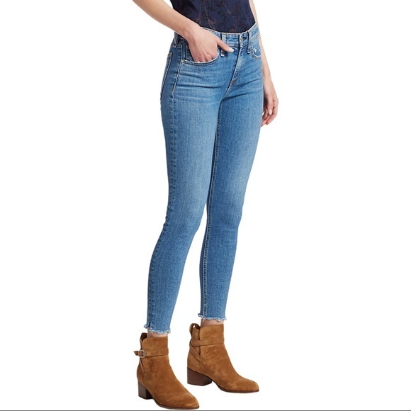 Rag & Bone Cate Mid-Rise Raw Hem Ankle Skinny Jean - Picture 2 of 11